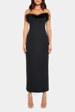 Solado Feather Trim Bodycon Solid Tube Maxi Dress 12 Solado Feather Trim Bodycon Solid Tube Maxi Dress -Solado Shop jpeg 01626ca1 4b56 4a1a 9574 08fe34430c24 1800x1800