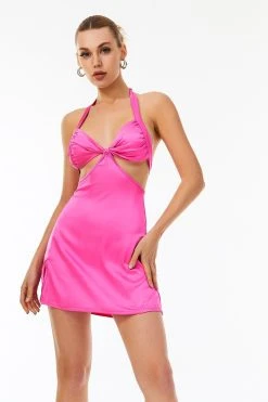 Alternative view of Solado Backless Cut Out Split Hem Mini Dress