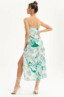 Alternative view of Solado Abstract Print Backless Split Hem Midi Dress