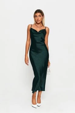 Alternative view of SOLADO Cowl Neck Jacquard Bodycon Midi Dress