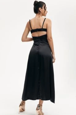 Alternative view of Solado Lace Trim Cut Out Plunging Neck Maxi Dress
