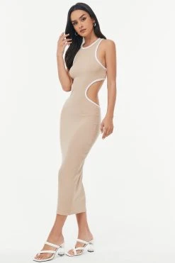 Alternative view of Solado Colorblock Trim Cut Out Ribbed Maxi Dress