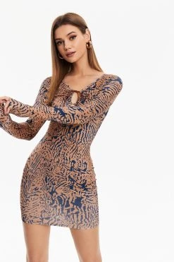 Alternative view of Solado Abstract Print Cut Out Mini Dress