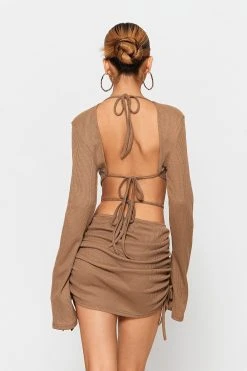SOLADO Open Back Flared Sleeve Ruched Mini Dress 9 SOLADO Open Back Flared Sleeve Ruched Mini Dress -Solado Shop jpeg c89f136c 5895 4744 afd6 aec126b8139a 1800x1800