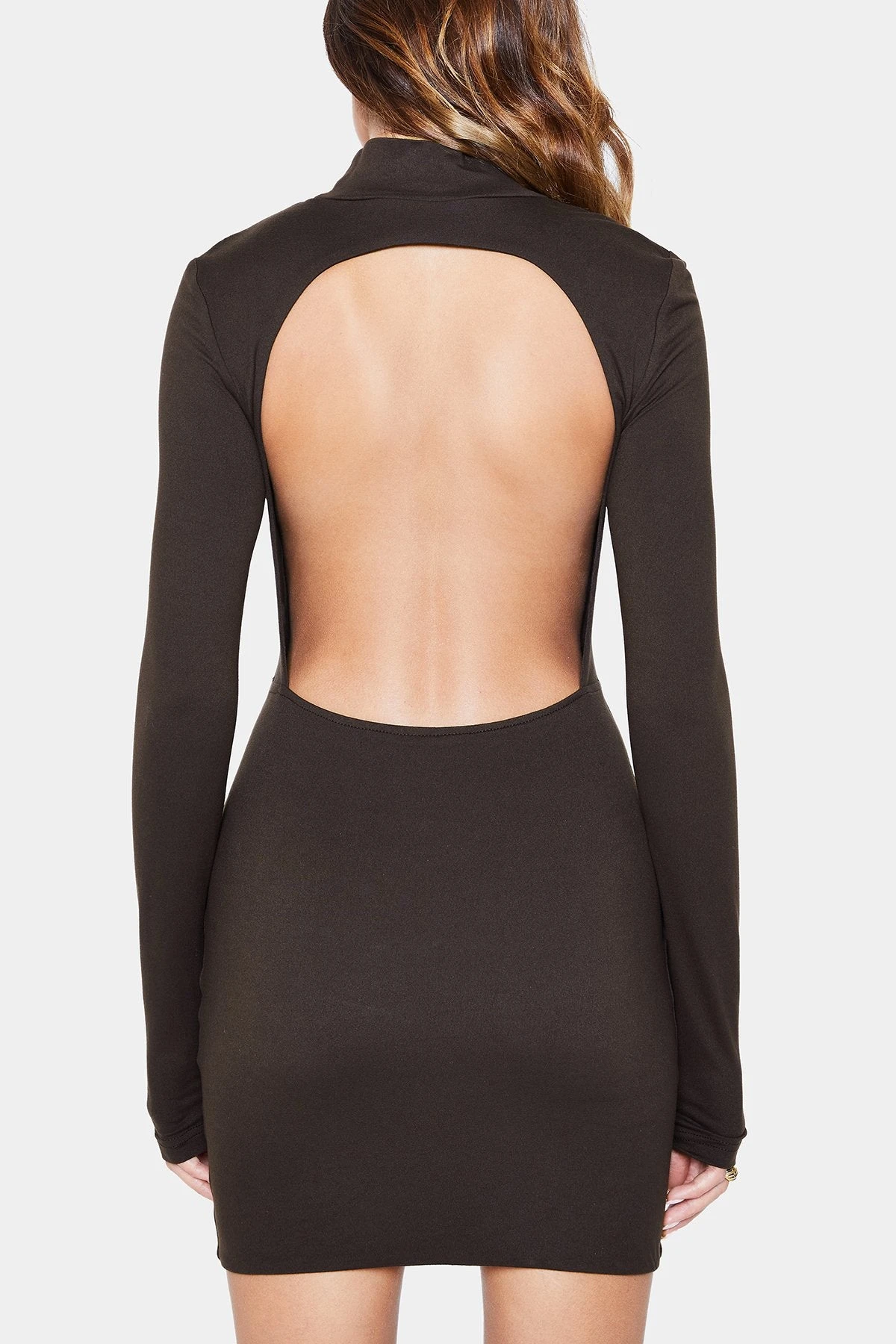 SOLADO Mock Neck Open Back Long Sleeve Mini Dress 7 SOLADO Mock Neck Open Back Long Sleeve Mini Dress - Image 7