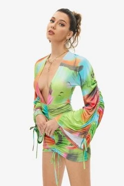 Solado Abstract Print Plunge Neck Drawstring Ruched Mini Dress 7 Solado Abstract Print Plunge Neck Drawstring Ruched Mini Dress -Solado Shop jpeg df13d3fb 353b 4cf9 9a07 bdef935b269e 1800x1800